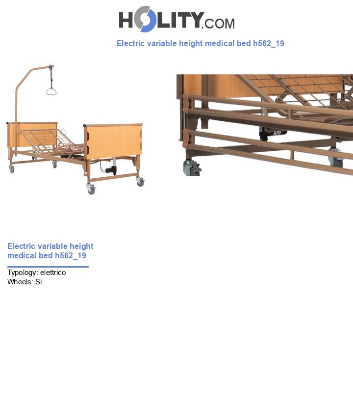 Electric variable height medical bed h562_19