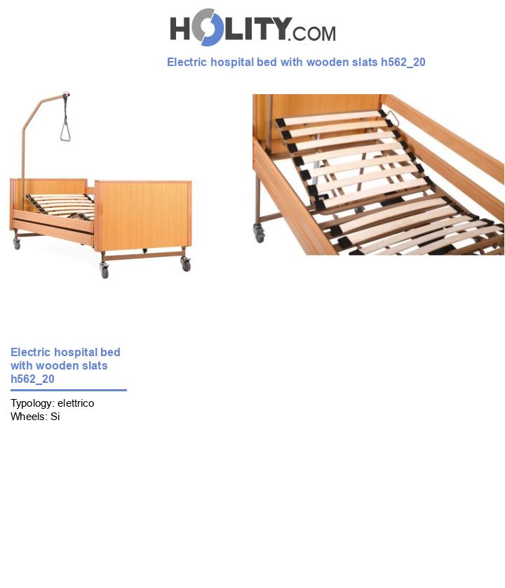 Electric hospital bed with wooden slats h562_20