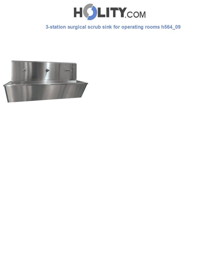 3-station surgical scrub sink for operating rooms h564_09