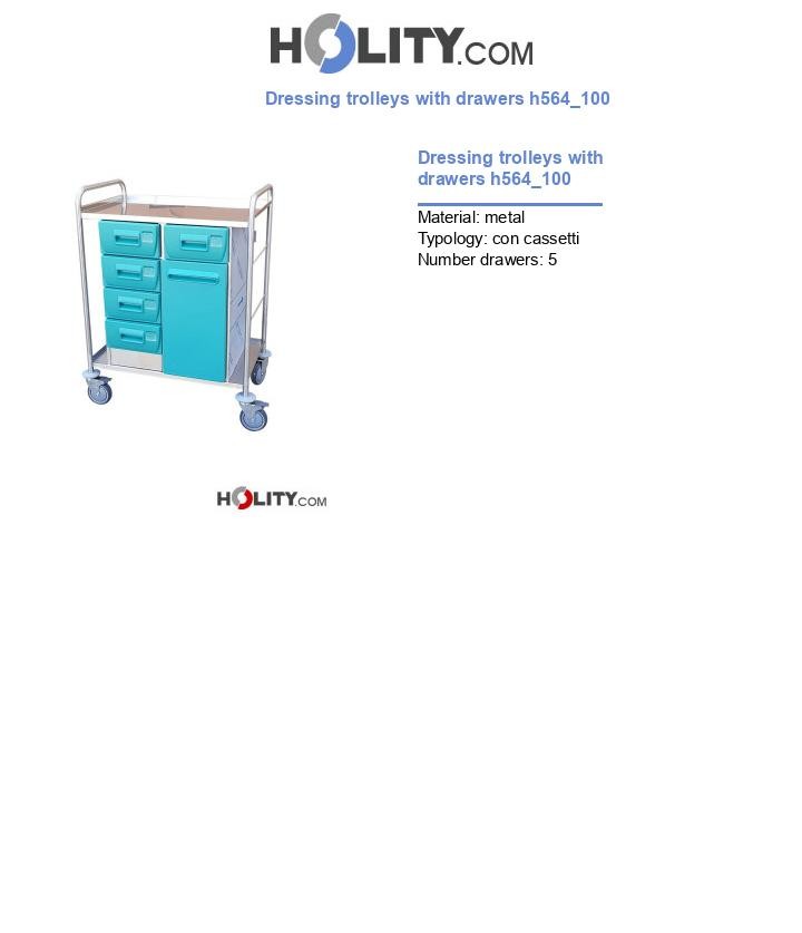 Dressing trolleys with drawers h564_100