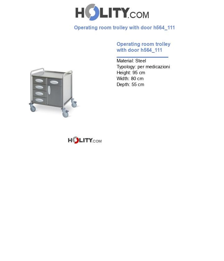 Operating room trolley with door h564_111