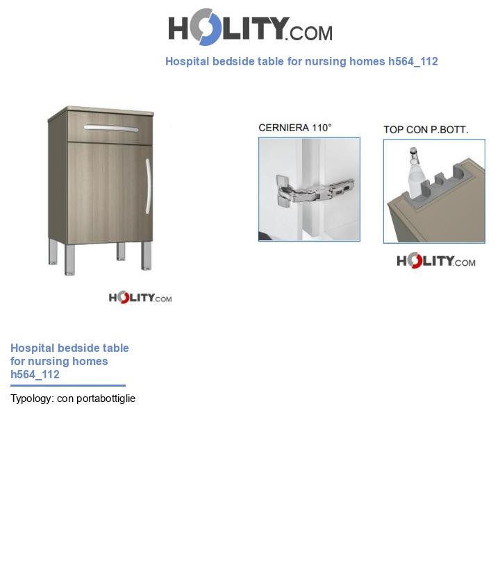 Hospital bedside table for nursing homes h564_112