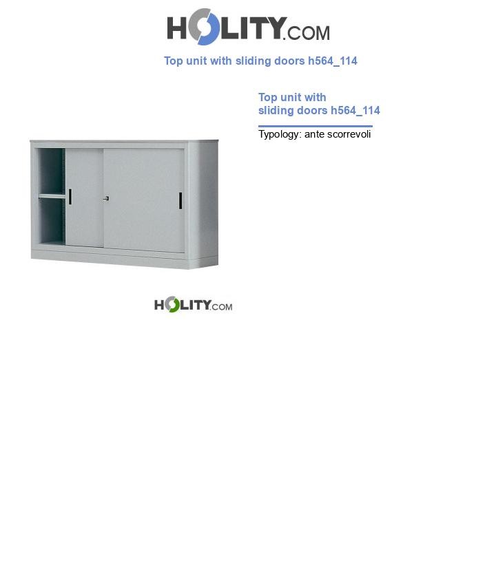Top unit with sliding doors h564_114