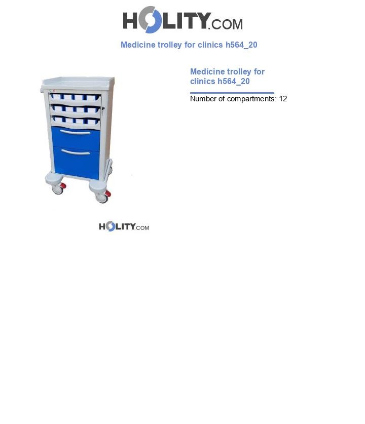 Medicine trolley for clinics h564_20