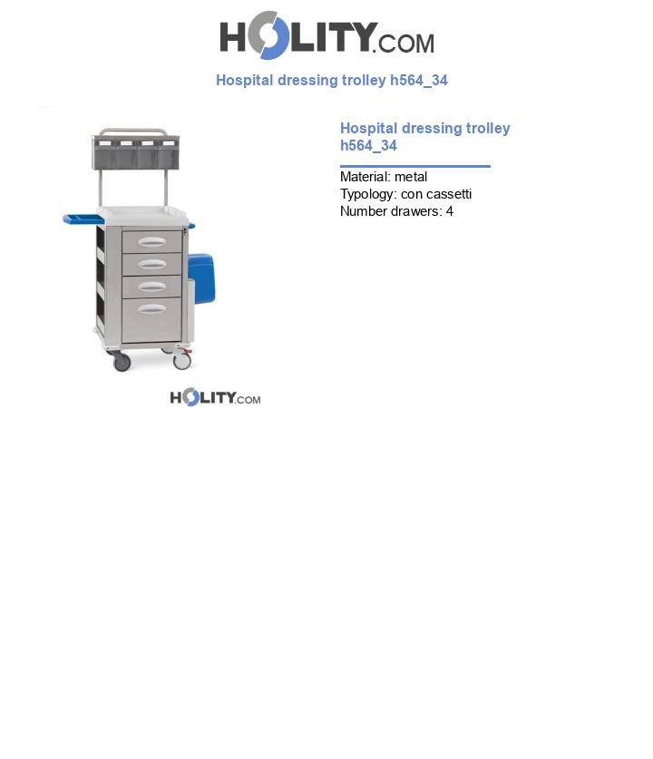 Hospital dressing trolley h564_34