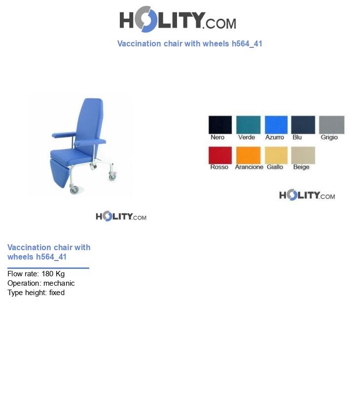 Vaccination chair with wheels h564_41