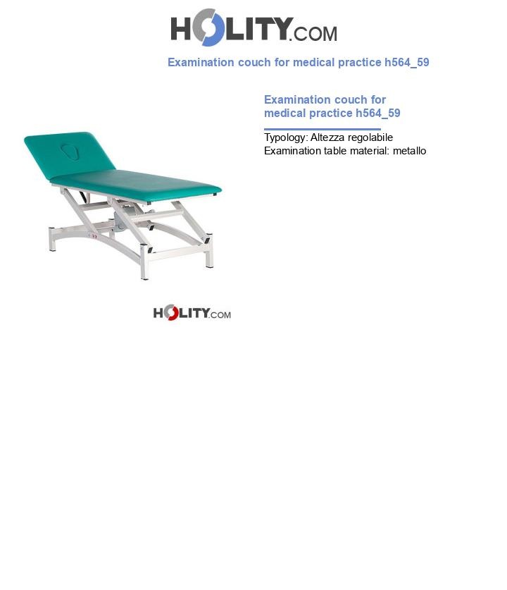 Examination couch for medical practice h564_59
