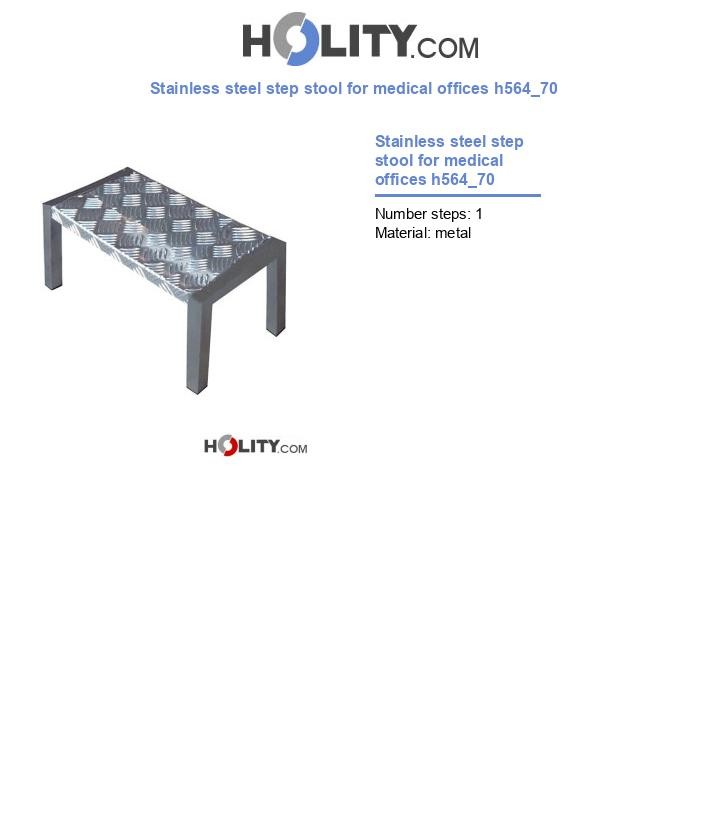 Stainless steel step stool for medical offices h564_70