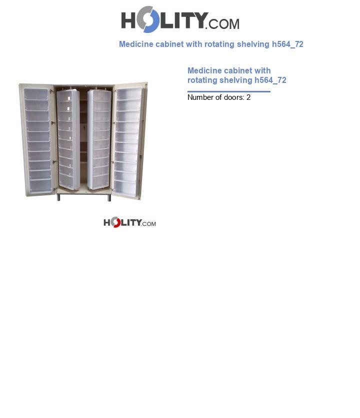 Medicine cabinet with rotating shelving h564_72