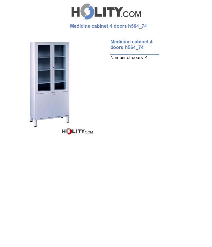 Medicine cabinet 4 doors h564_74