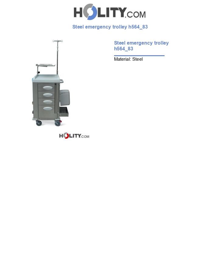 Steel emergency trolley h564_83