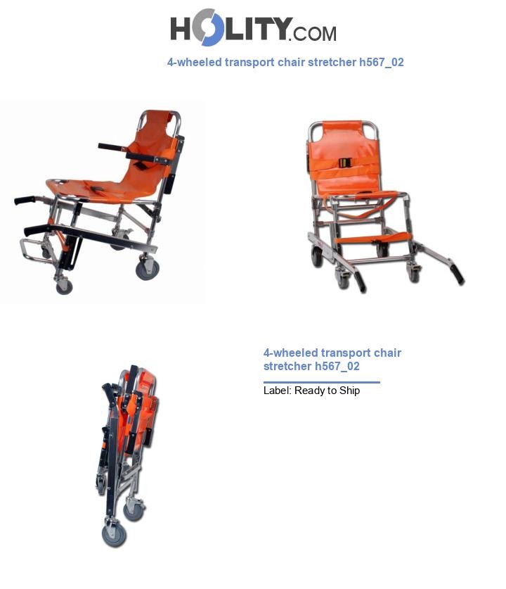 4-wheeled transport chair stretcher h567_02