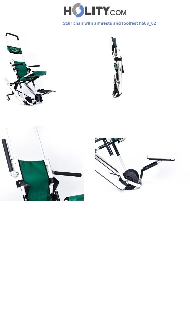 Stair chair with armrests and footrest h568_02