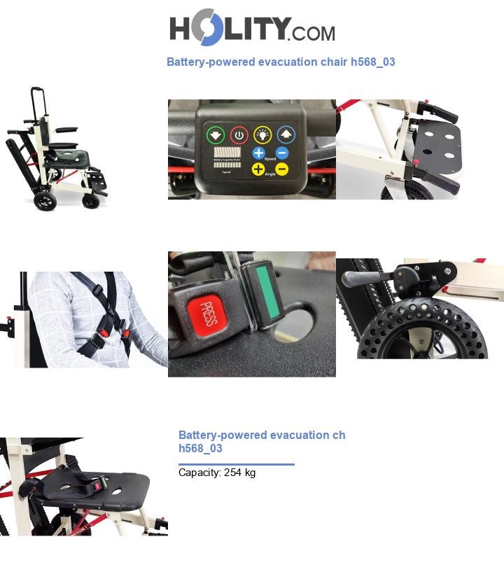 Battery-powered evacuation chair h568_03