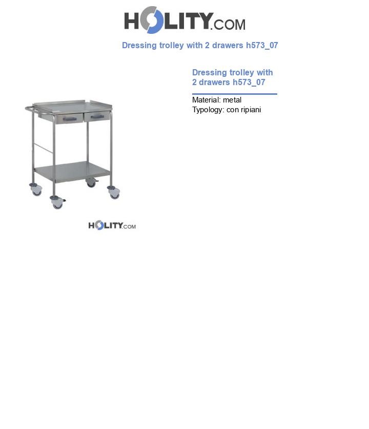 Dressing trolley with 2 drawers h573_07