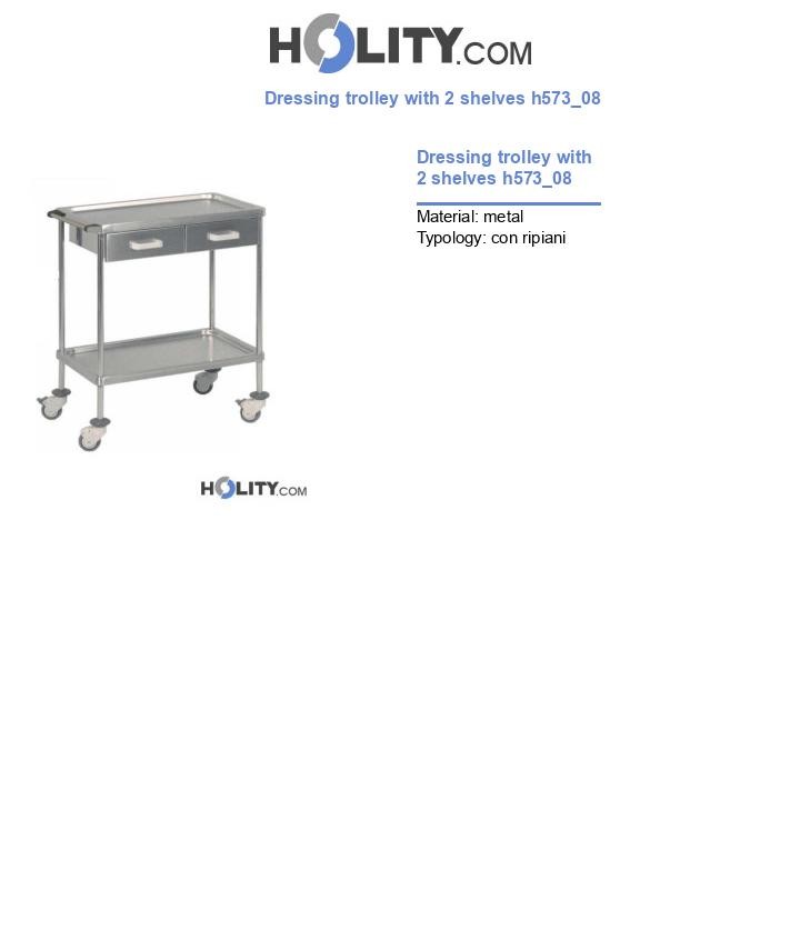 Dressing trolley with 2 shelves h573_08