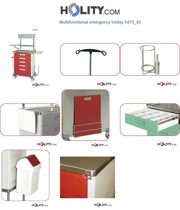 Multifunctional emergency trolley h573_43