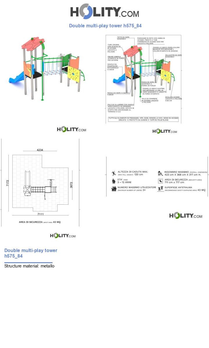 Double multi-play tower h575_84
