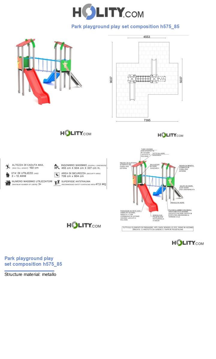 Park playground play set composition h575_85