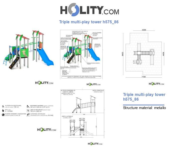 Triple multi-play tower h575_86