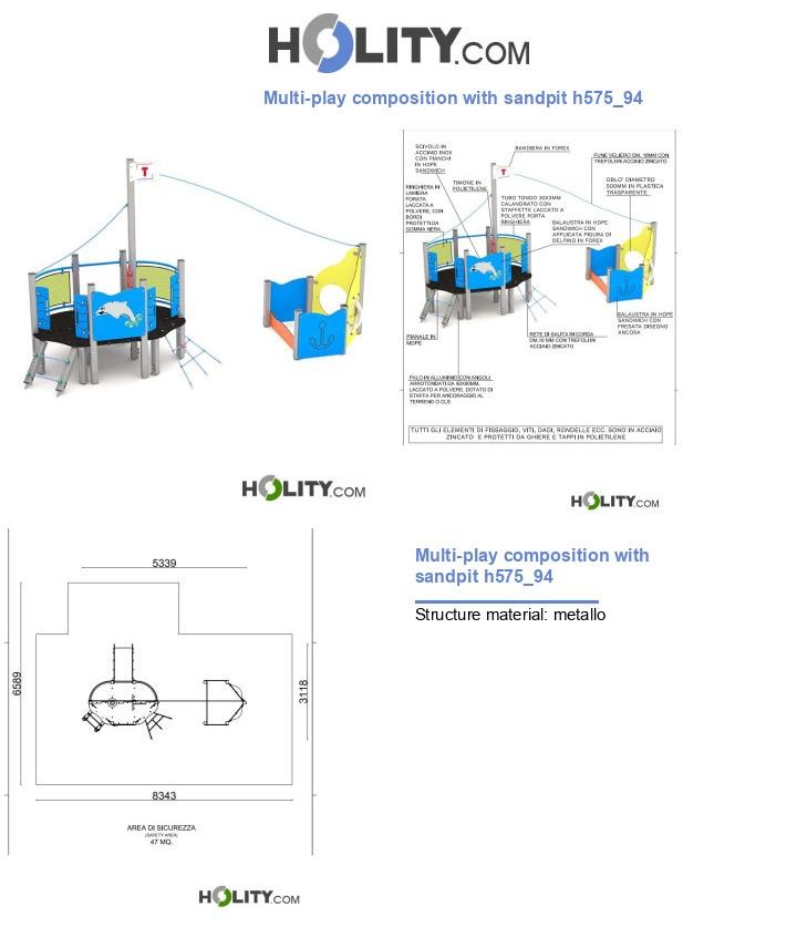 Multi-play composition with sandpit h575_94
