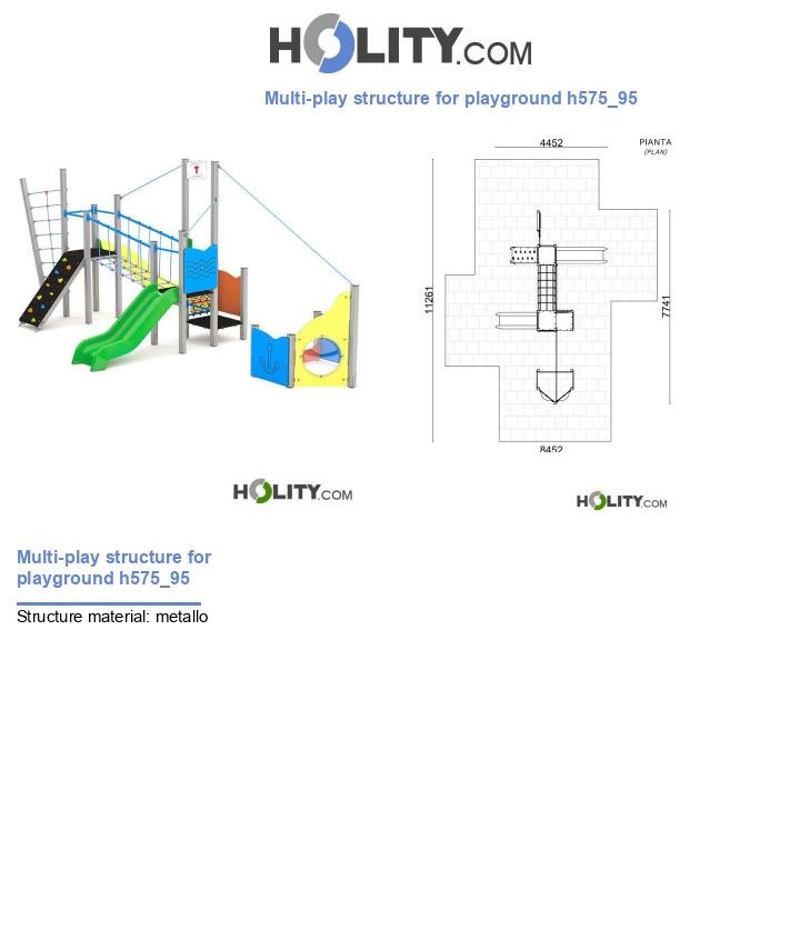 Multi-play structure for playground h575_95
