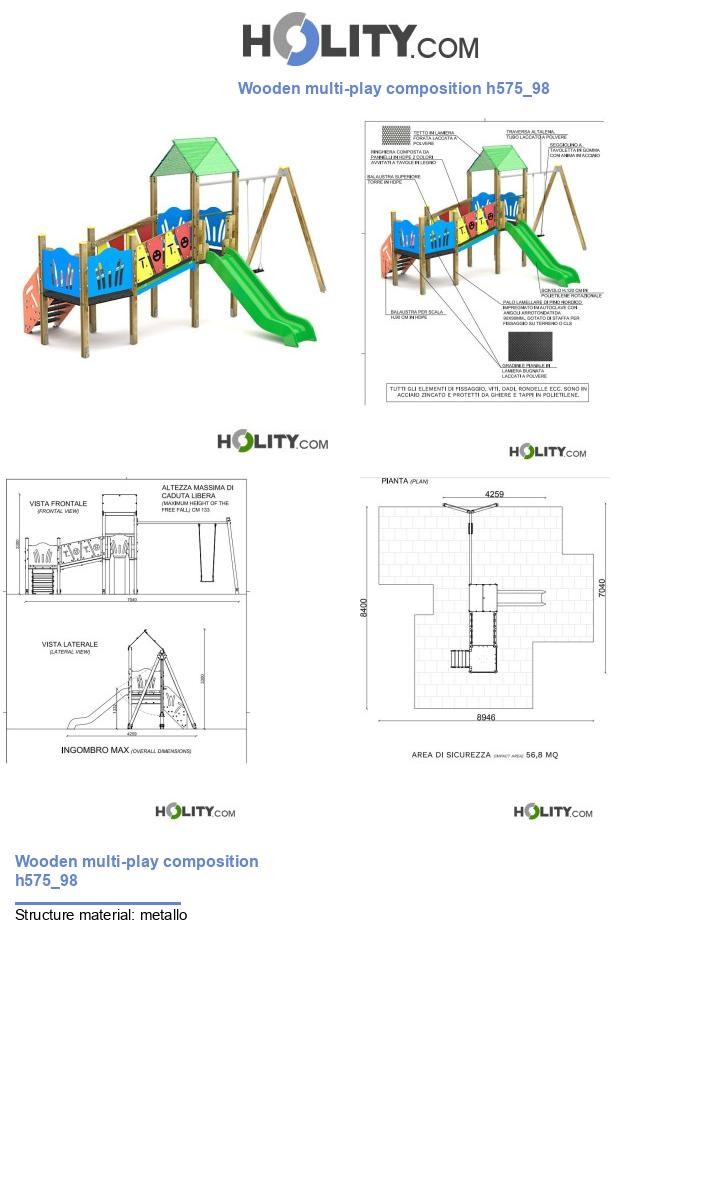 Wooden multi-play composition h575_98