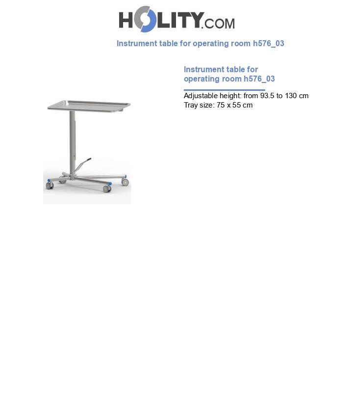 Instrument table for operating room h576_03