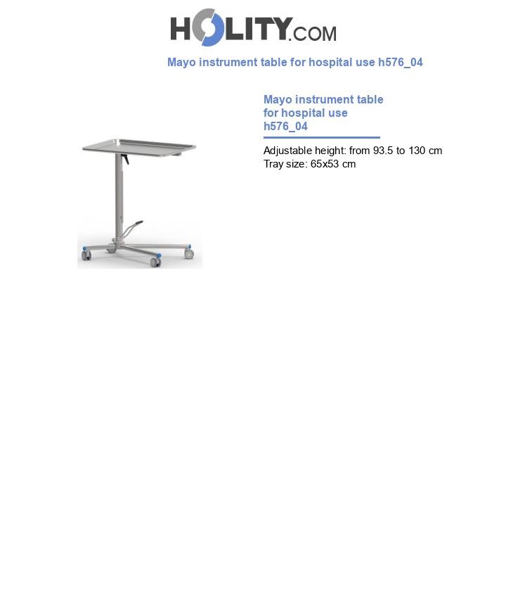 Mayo instrument table for hospital use h576_04