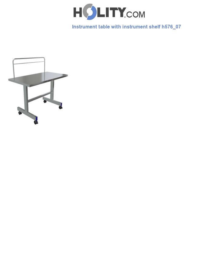 Instrument table with instrument shelf h576_07