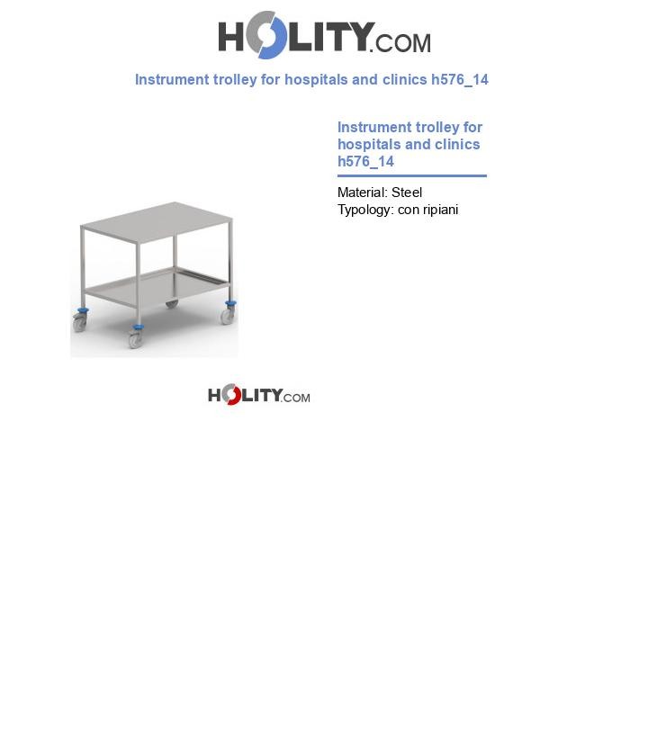 Instrument trolley for hospitals and clinics h576_14