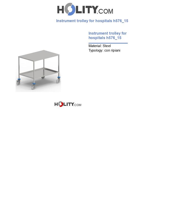 Instrument trolley for hospitals h576_15