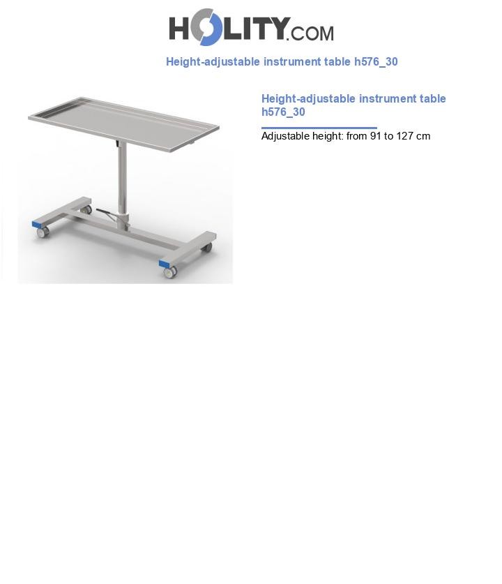 Height-adjustable instrument table h576_30