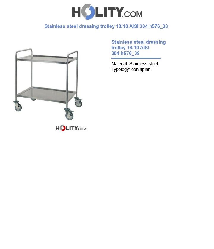 Stainless steel dressing trolley 18/10 AISI 304 h576_38