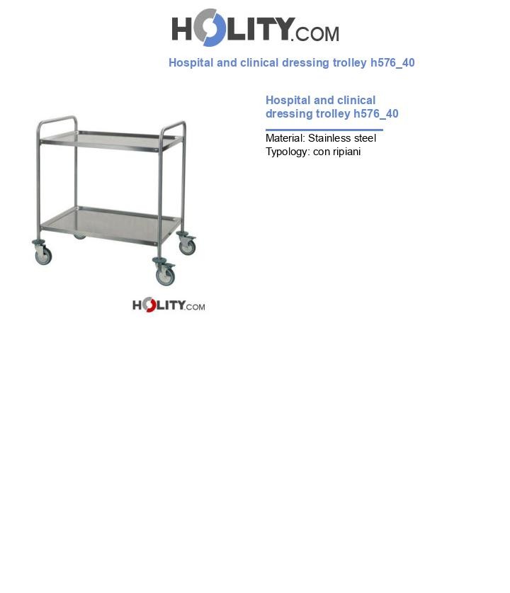 Hospital and clinical dressing trolley h576_40