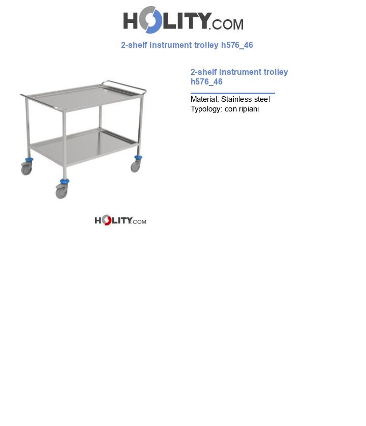 2-shelf instrument trolley h576_46