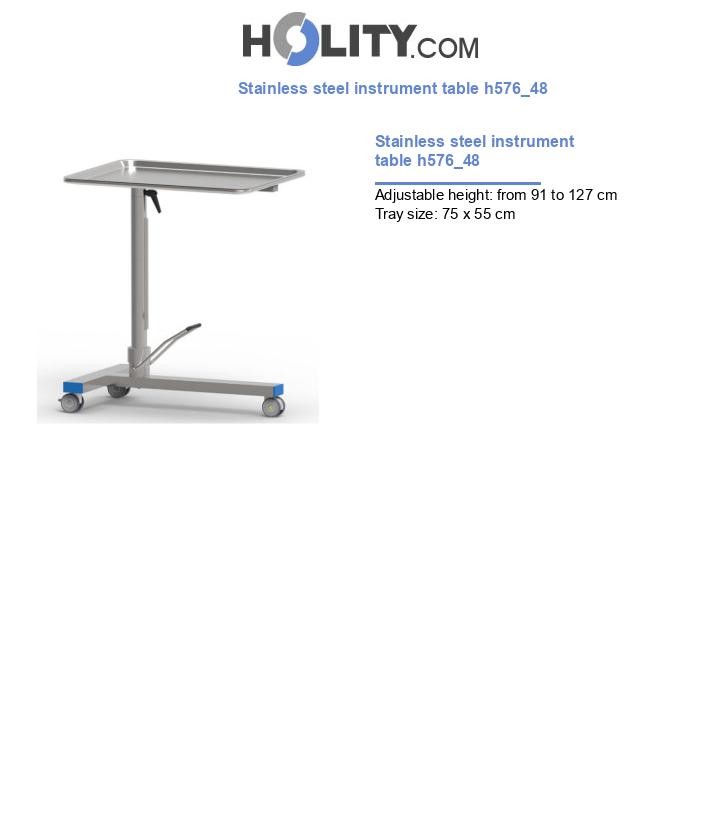 Stainless steel instrument table h576_48