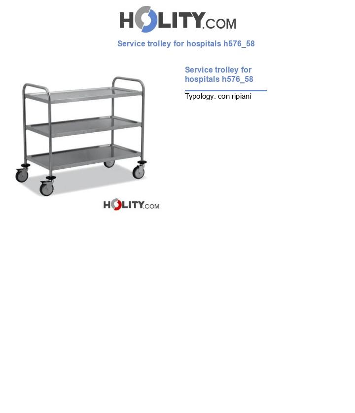 Service trolley for hospitals h576_58