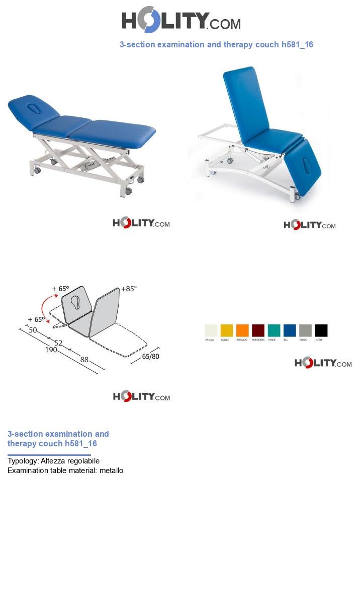 3-section examination and therapy couch h581_16