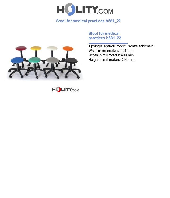 Stool for medical practices h581_22