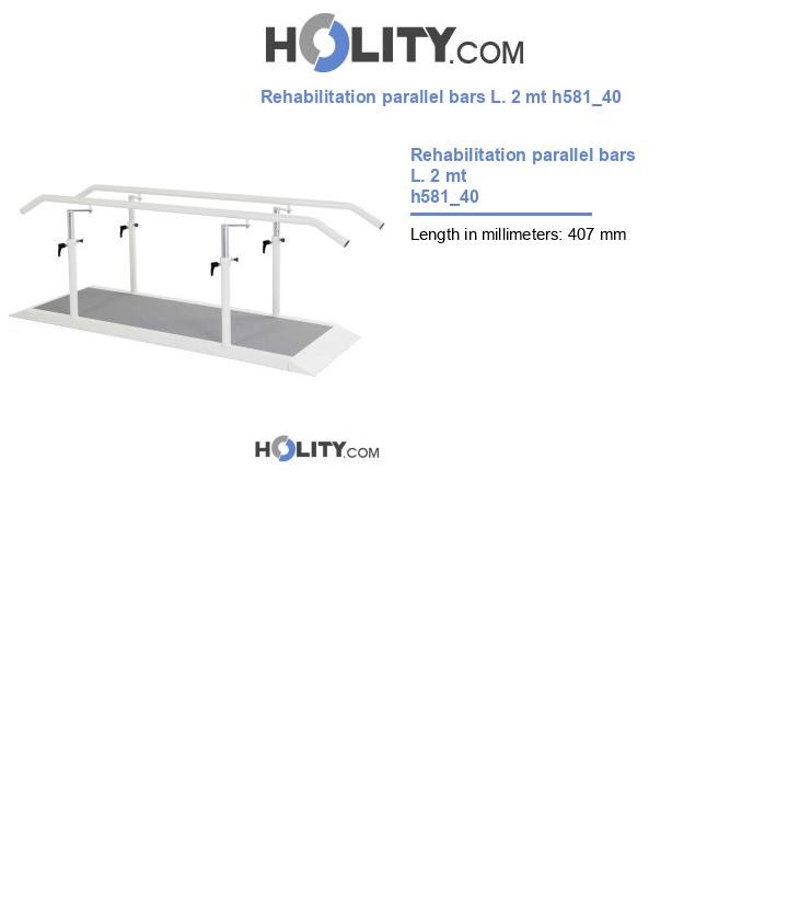 Rehabilitation parallel bars L. 2 mt h581_40