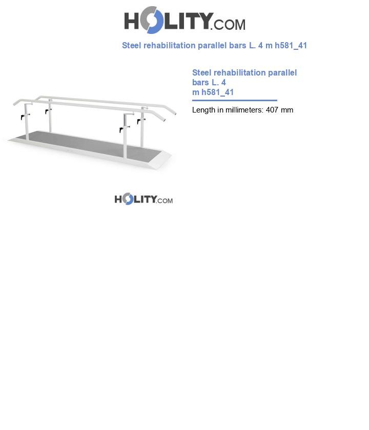 Steel rehabilitation parallel bars L. 4 m h581_41