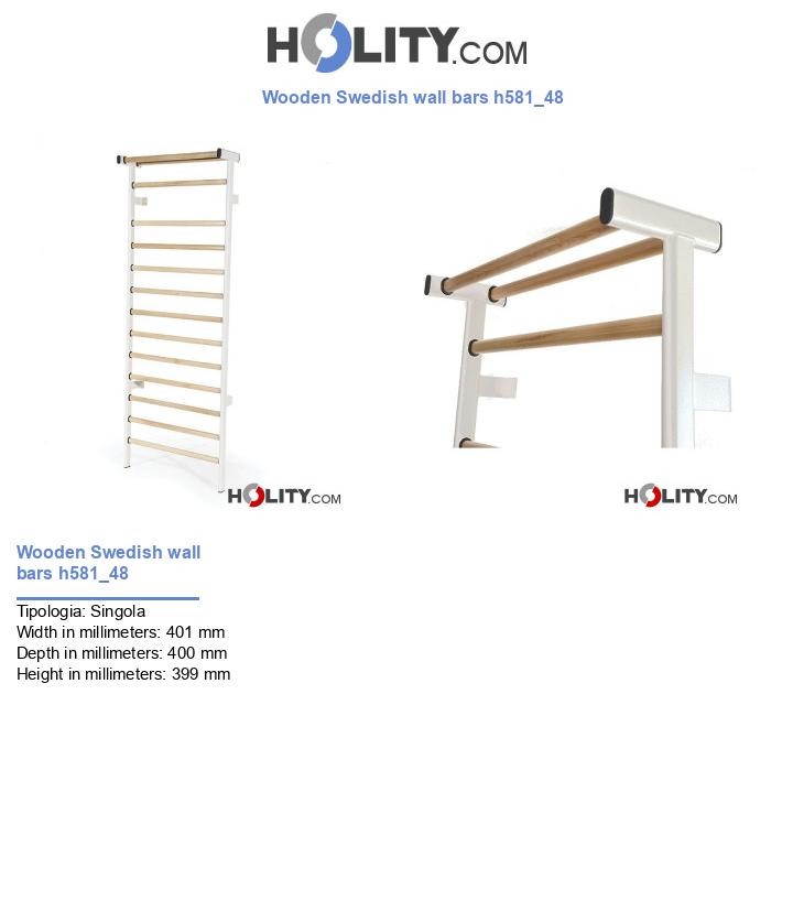 Wooden Swedish wall bars h581_48