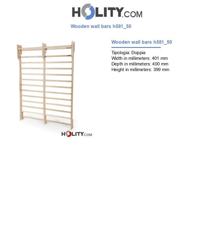 Wooden wall bars h581_50