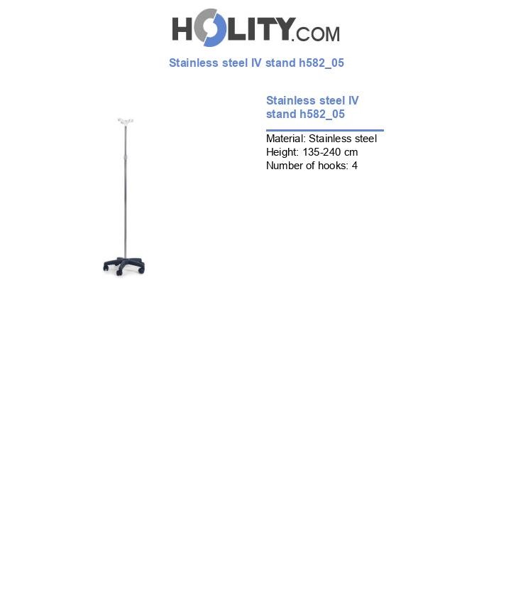 Stainless steel IV stand h582_05