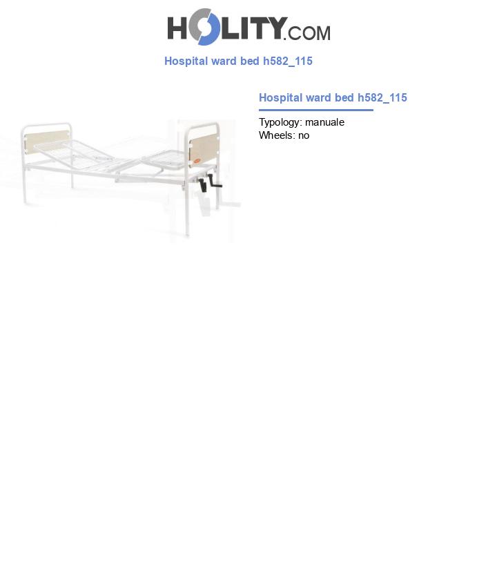 Hospital ward bed h582_115