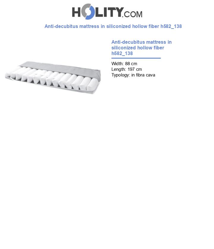 Anti-decubitus mattress in siliconized hollow fiber h582_138