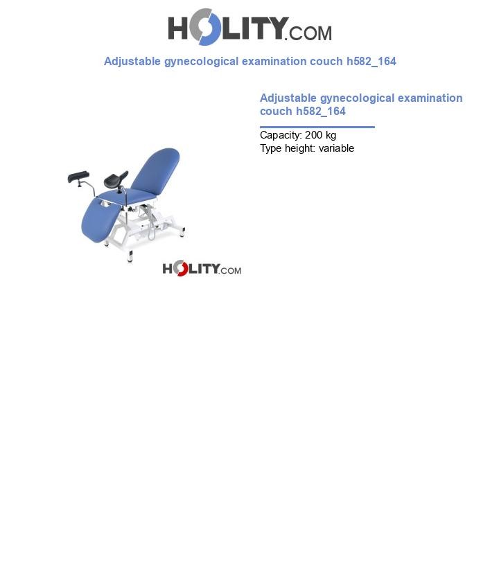 Adjustable gynecological examination couch h582_164