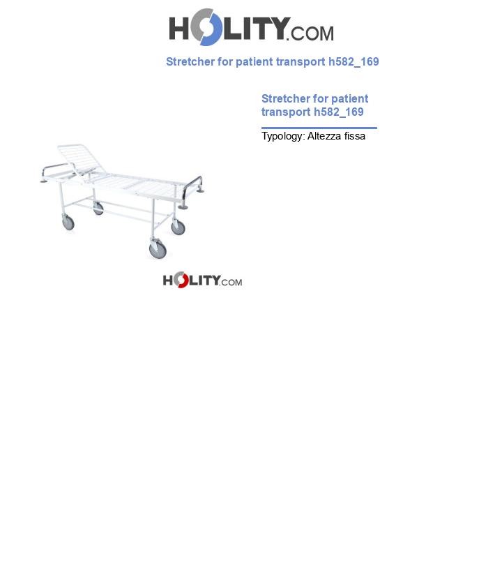 Stretcher for patient transport h582_169