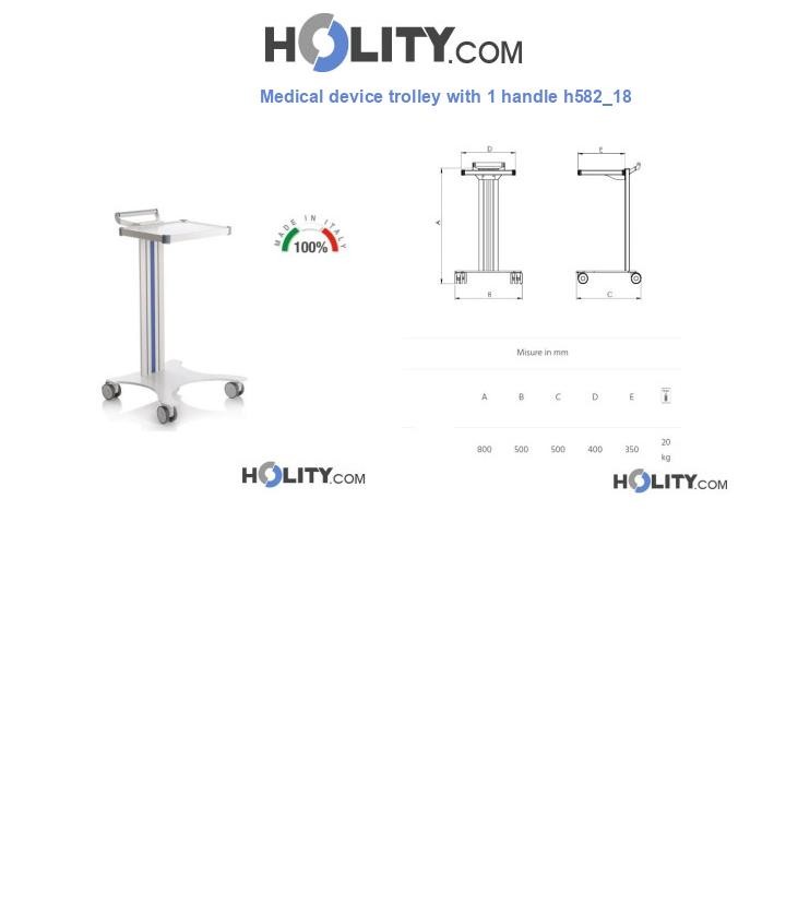 Medical device trolley with 1 handle h582_18